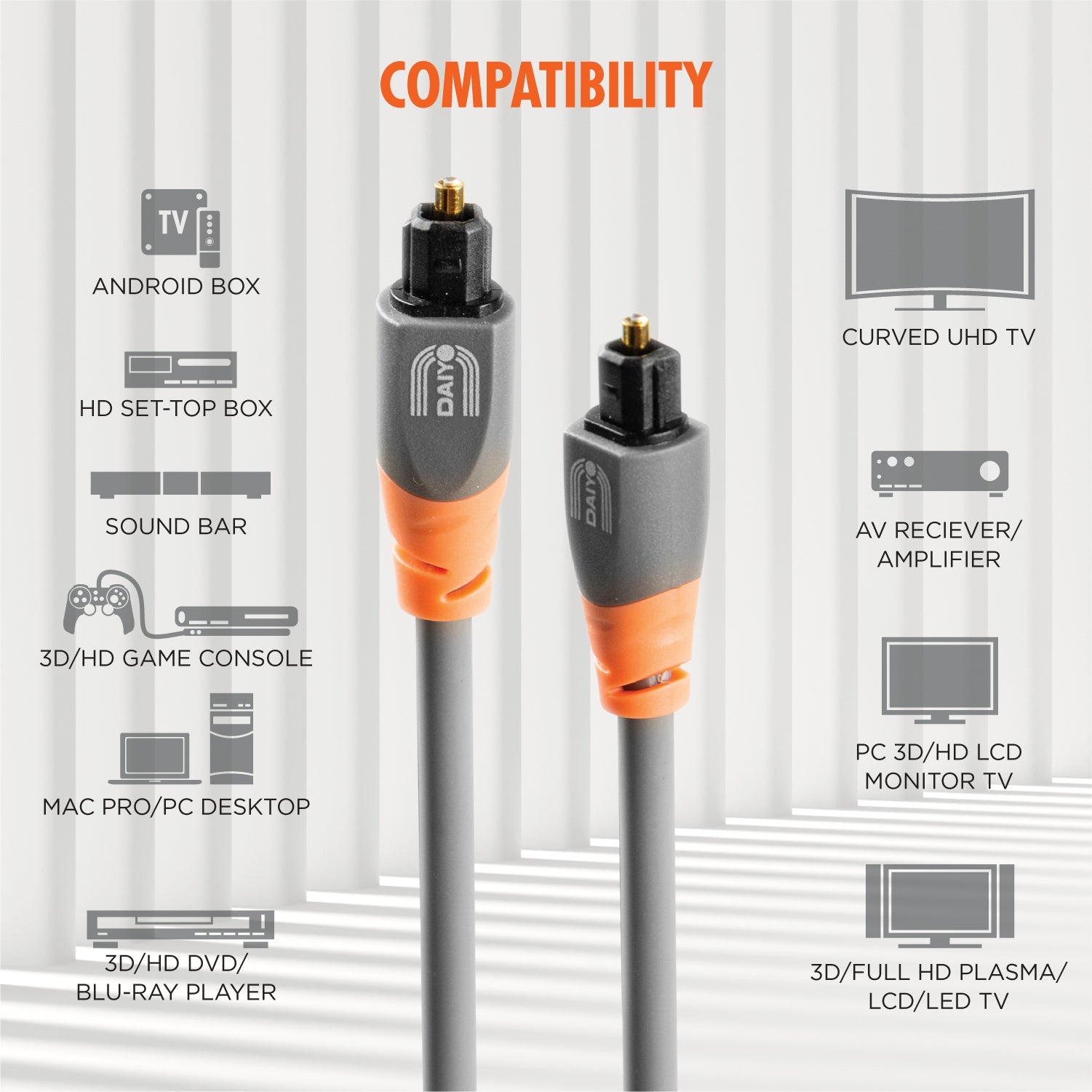 Daiyo TA 5674 Classic Digital Optical Audio 3m Cable