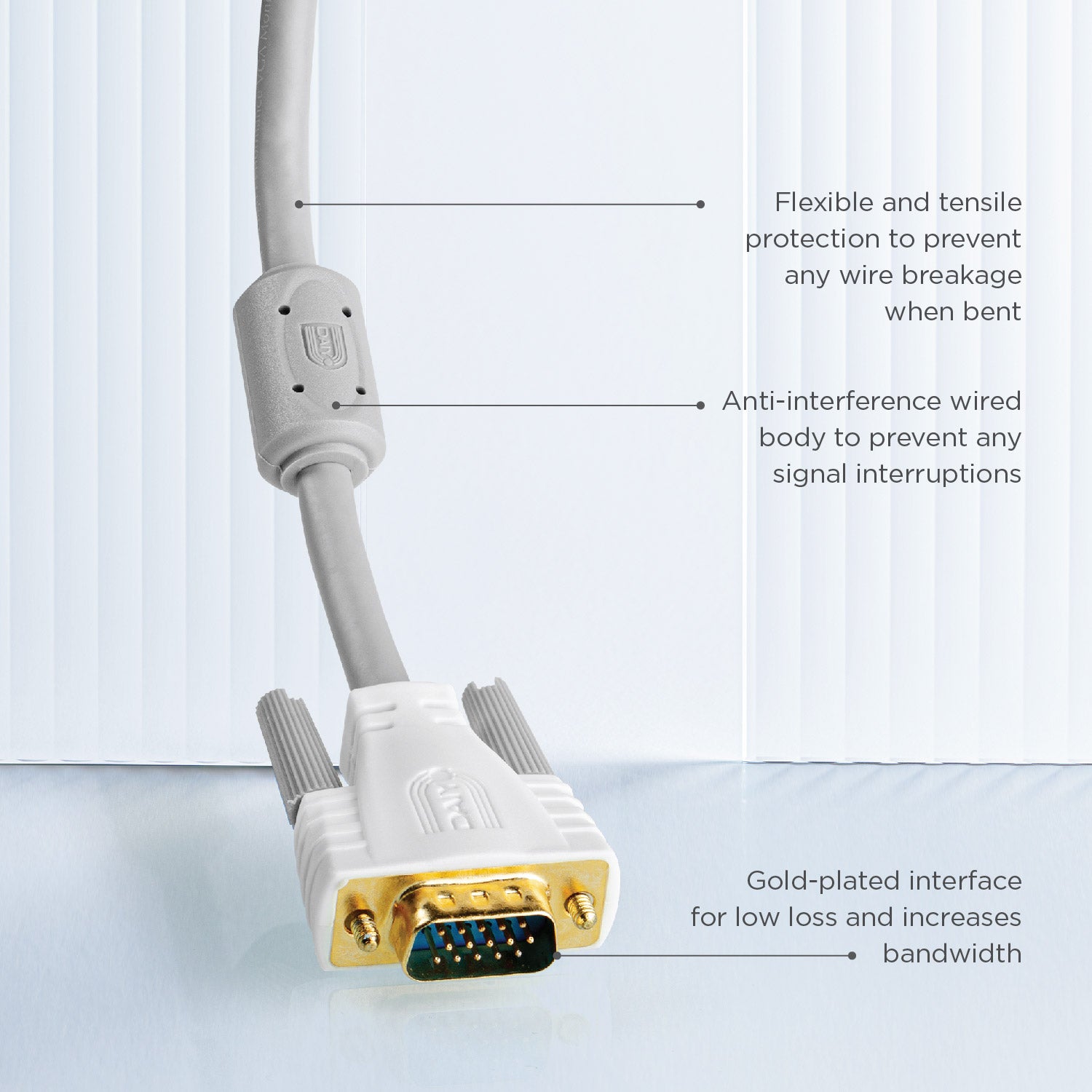 Daiyo CP 2535 High Resolution VGA with Ferrite Cores Cable 5.0m