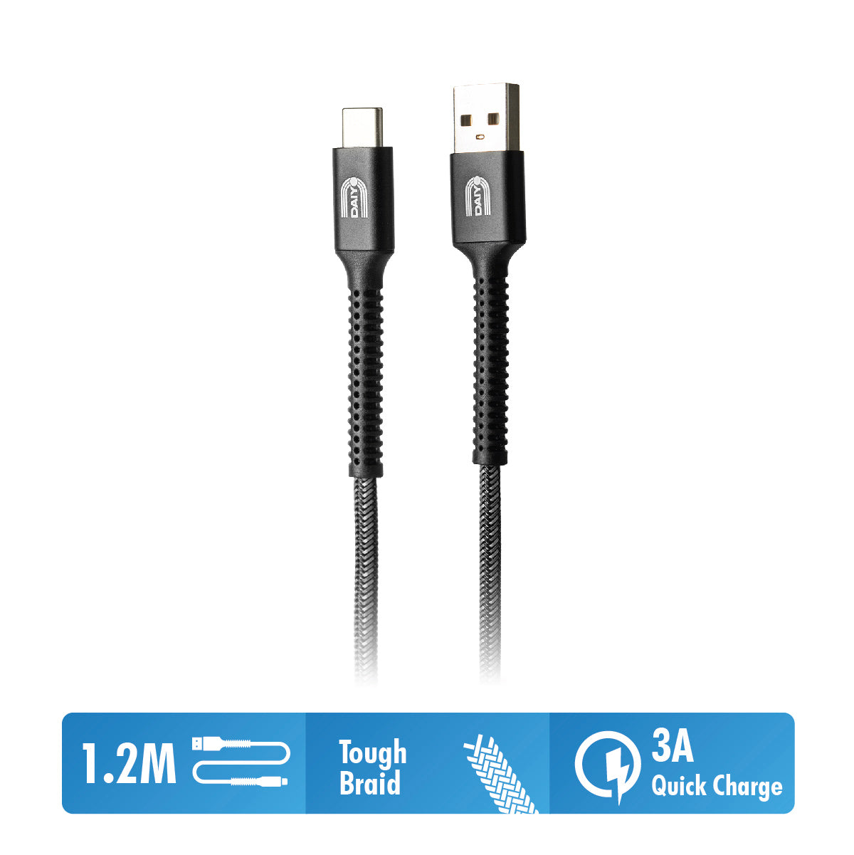 Daiyo CP 2611 TYPE C Fast Charging USB 2.0 - C Male / A Male 1.2m Cable