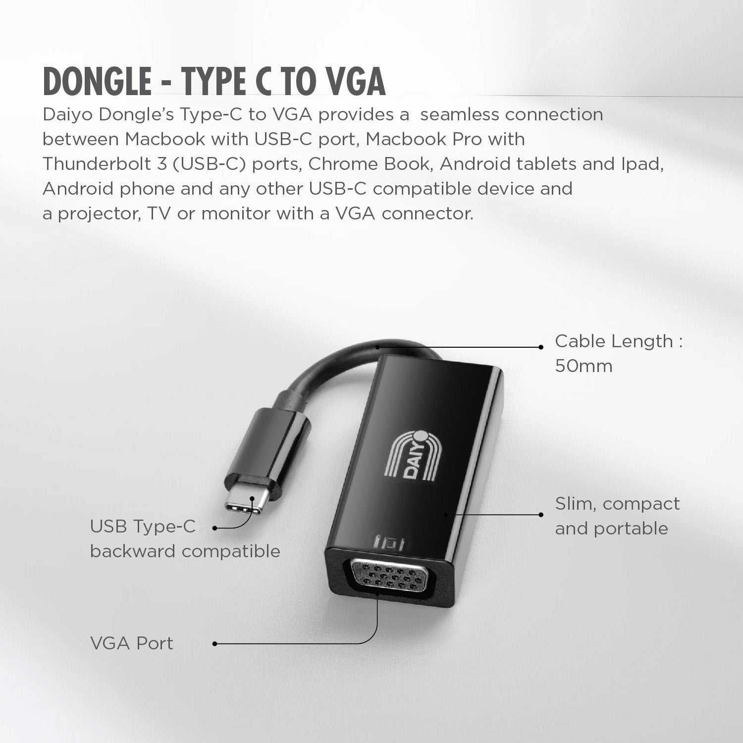 Daiyo CP 2701 Type C to VGA