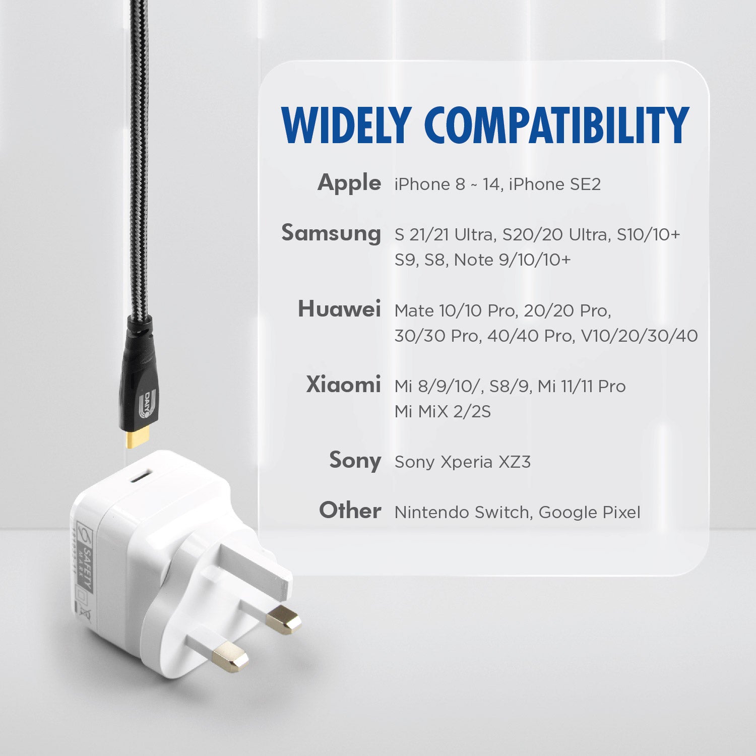 Daiyo Nintendo Switch PD Type-C Travel Wall Charger is designed to be compact with Power Delivery 2.0 technology