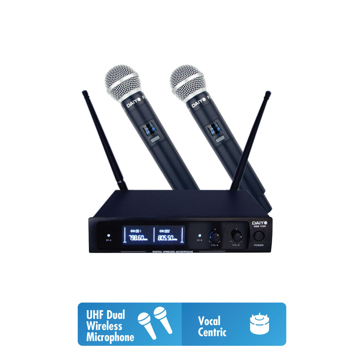 HDM 126D UHF Wireless Dual Microphone System