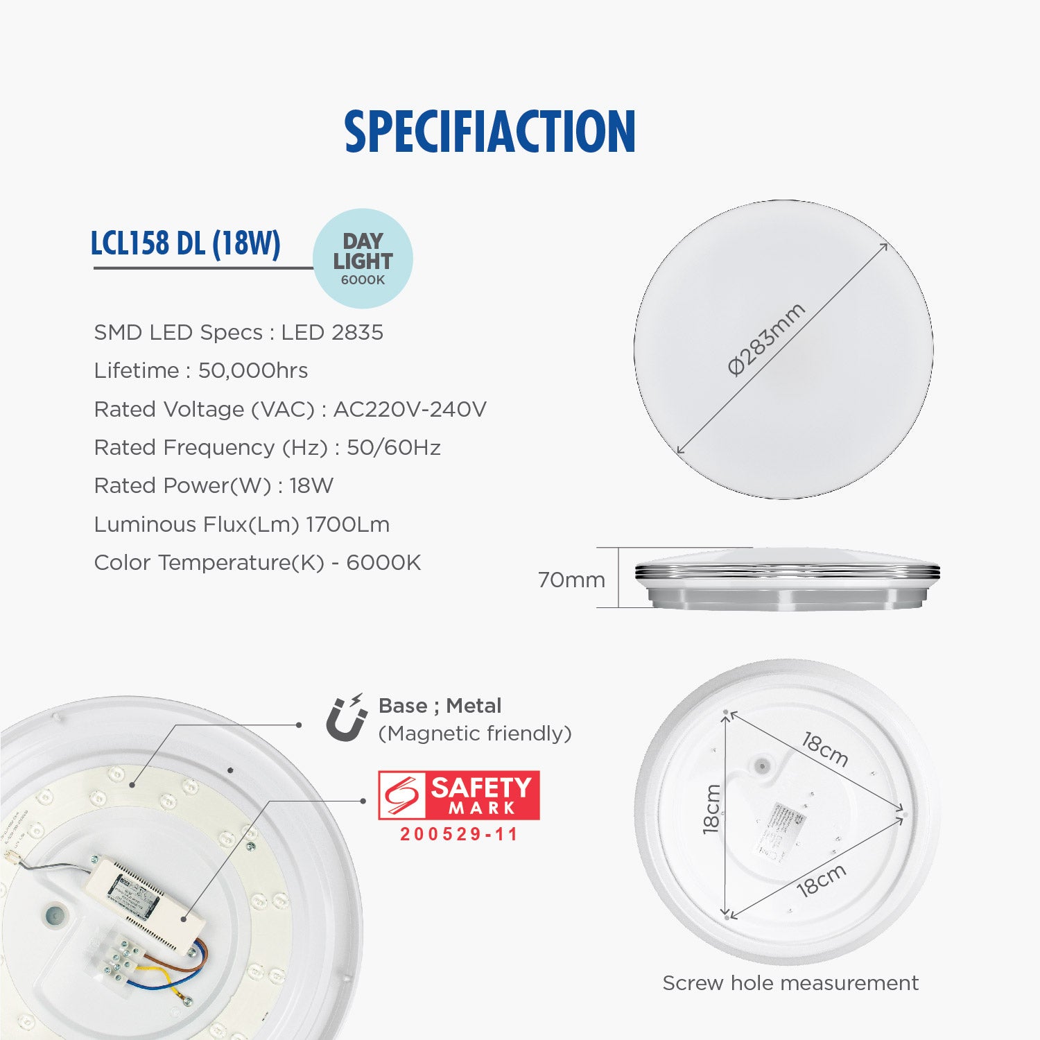 Daiyo LCL 158 DL LED Ceiling Light