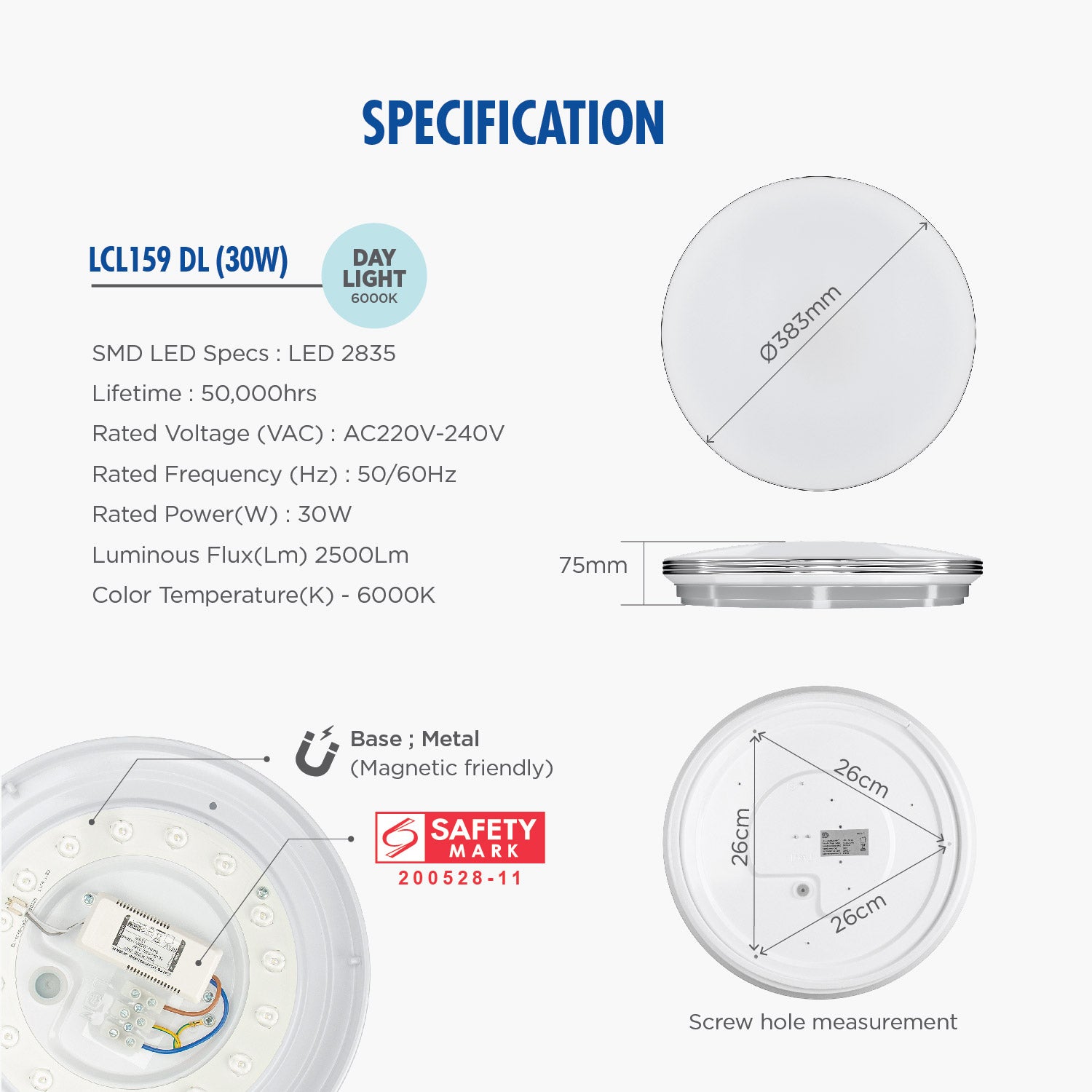 Daiyo LCL 159 DL LED 30W Ceiling Light