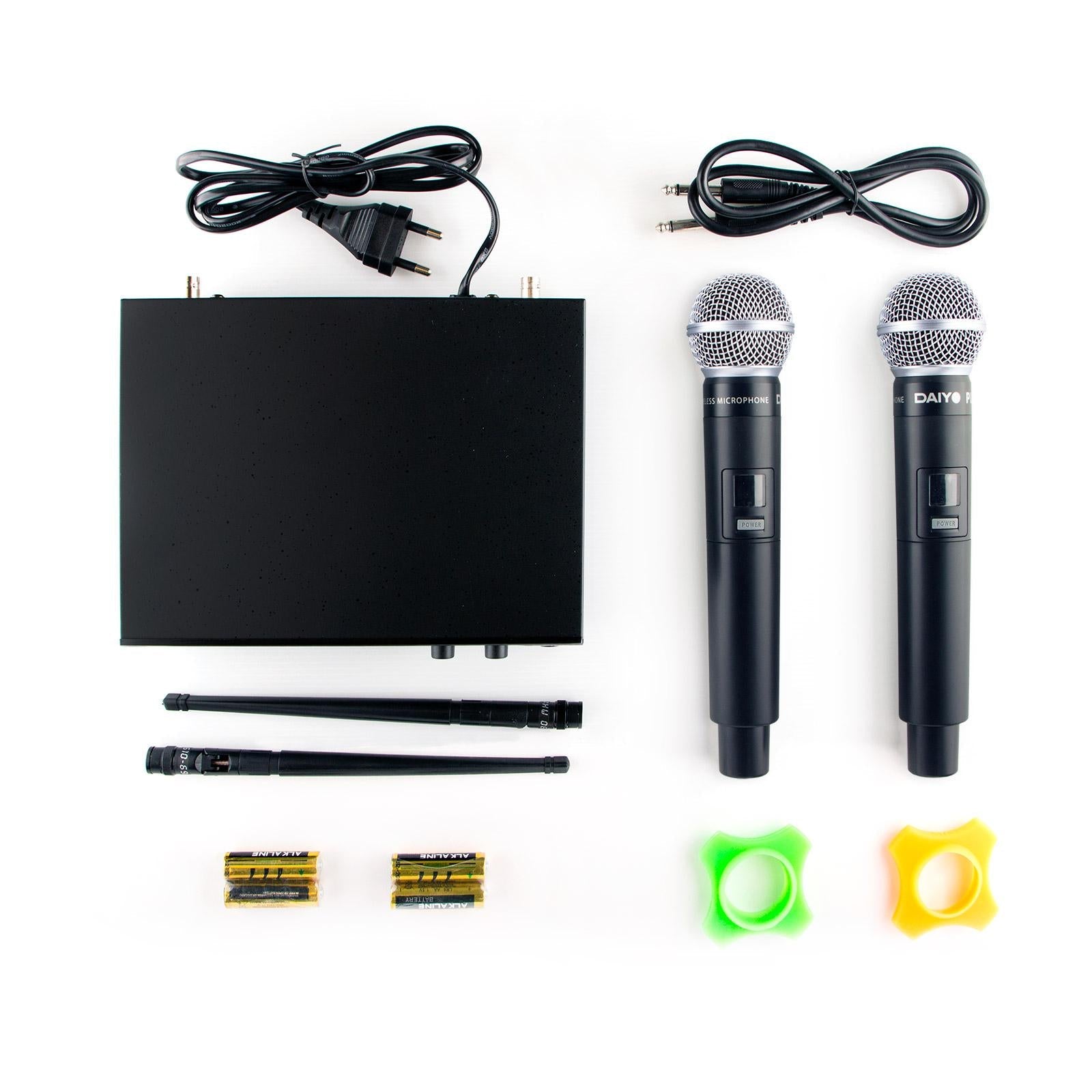 Daiyo HDM 126D UHF Wireless Karaoke Microphone (Dual Microphone)