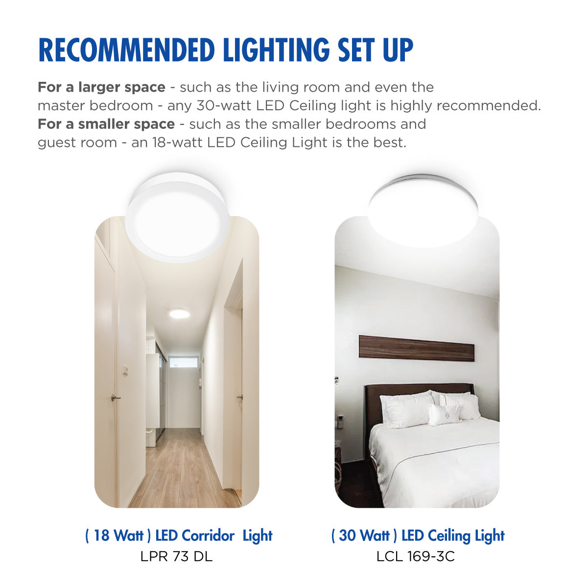 BTO Package 1 - 3 X LCL 169-3C + 2 X LPR 73-DL (3 Bedroom + 2 Corridor light)