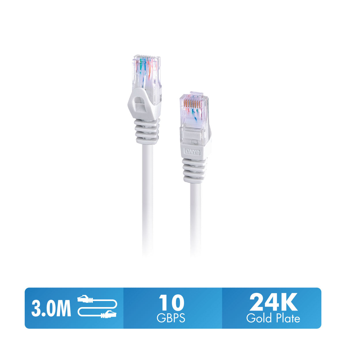 Daiyo CP 2527 RJ-45 LAN Ethernet UTP CAT.6 Cable 3m