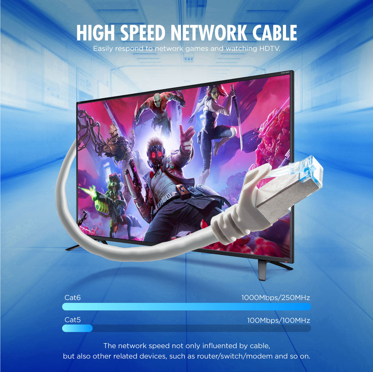 Daiyo CP 2553 SSTP Patch Cord Cat 7 Gigabit Ethernet 5m