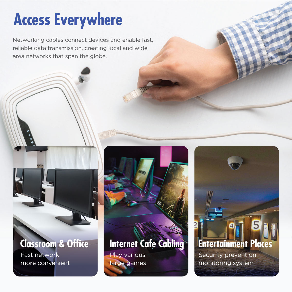 Daiyo CP 2529 RJ-45 LAN Ethernet UTP CAT.6 Cable 10m