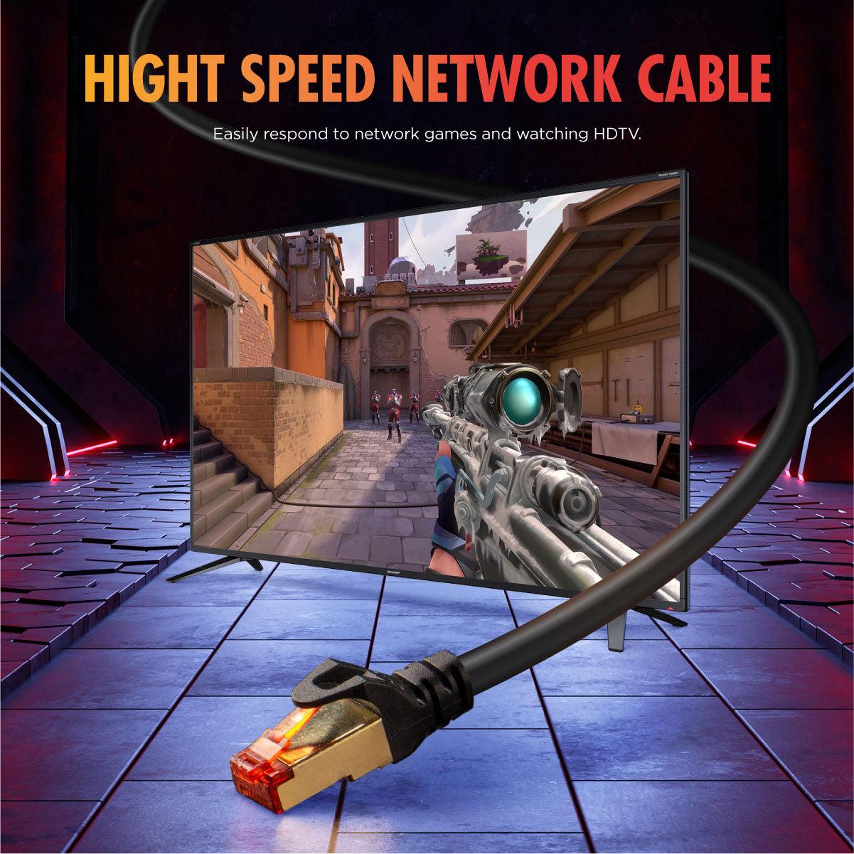 Daiyo CP 2558 SSTP Patch Cord Cat 8 Gigabit Ethernet 5m