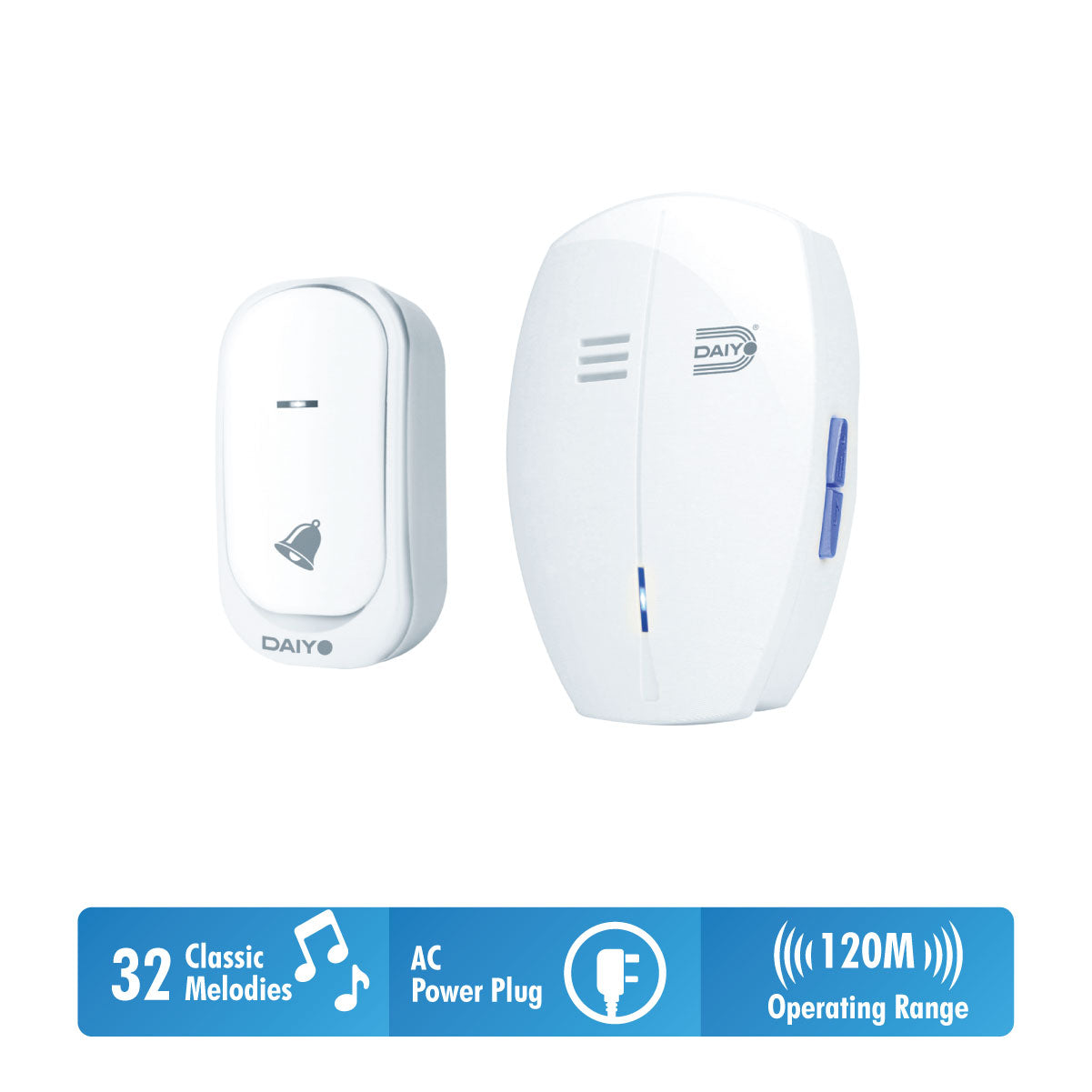 Daiyo DDB 39W Wireless Digital Door Bell (AC Powered)