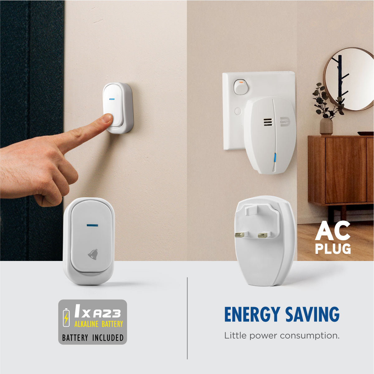 Daiyo DDB 39W Wireless Digital Door Bell (AC Powered)