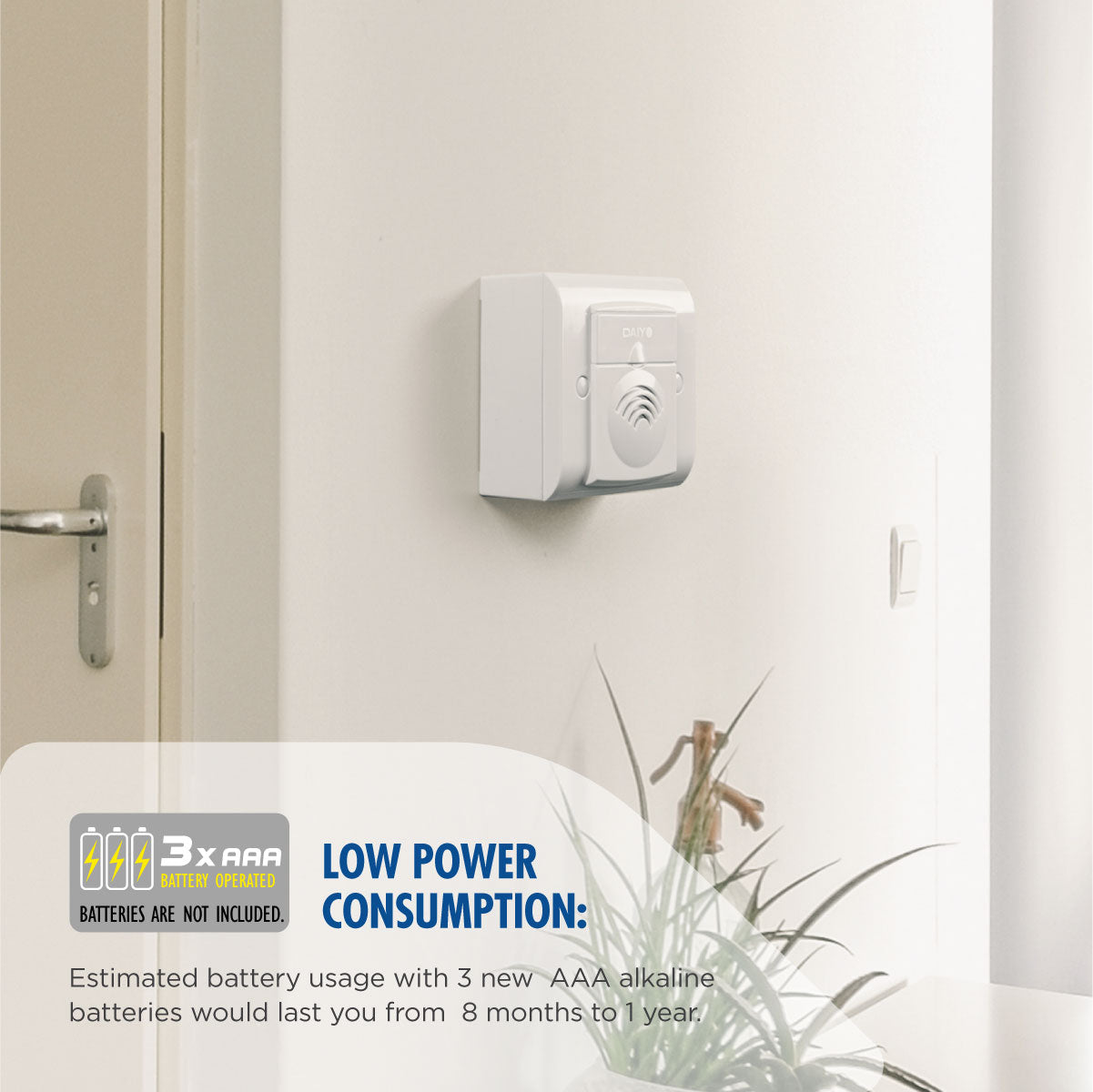 Daiyo DDB 41 Wired Digital Door Bell Wired + (MOUNTING BOX + SCREWS) Doorbell HDB BTO