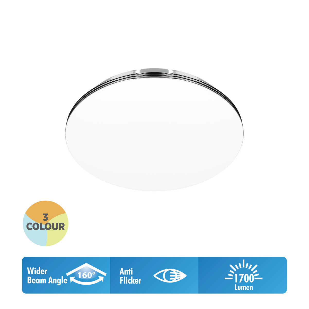 Daiyo LCL 168 3C LED 18W Ceiling Light with 3-Step Wall Switch