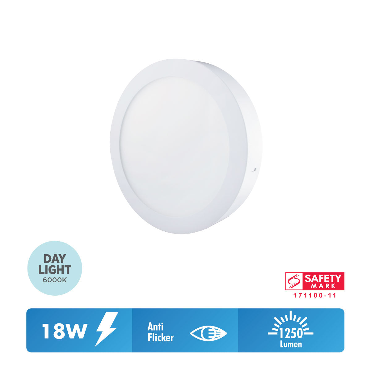 Daiyo LPR 73-DL 18W LED Surfaced Panel Light Round Shape (Day Light)