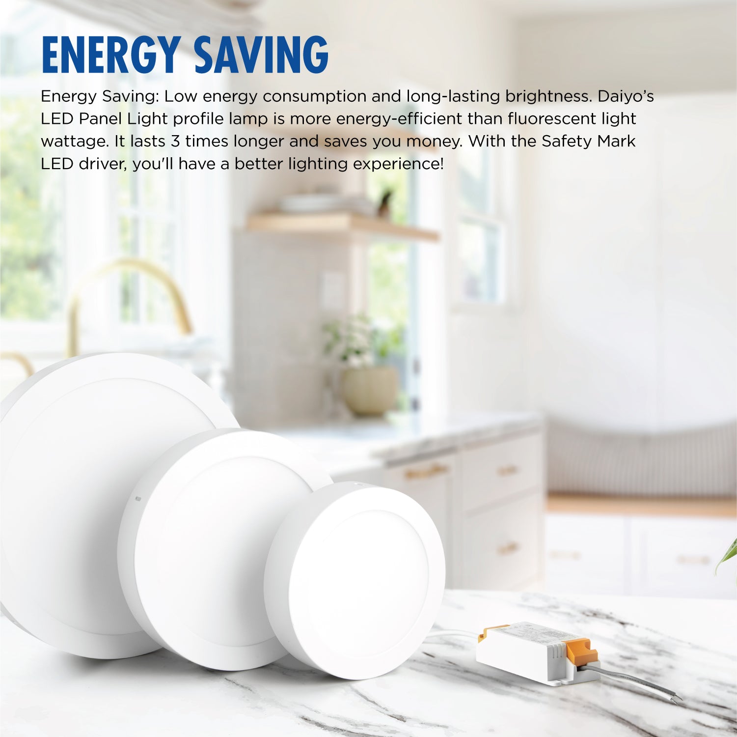 Daiyo LPR 71-DL 12W LED Surfaced Panel Light Round Shape (Day Light)