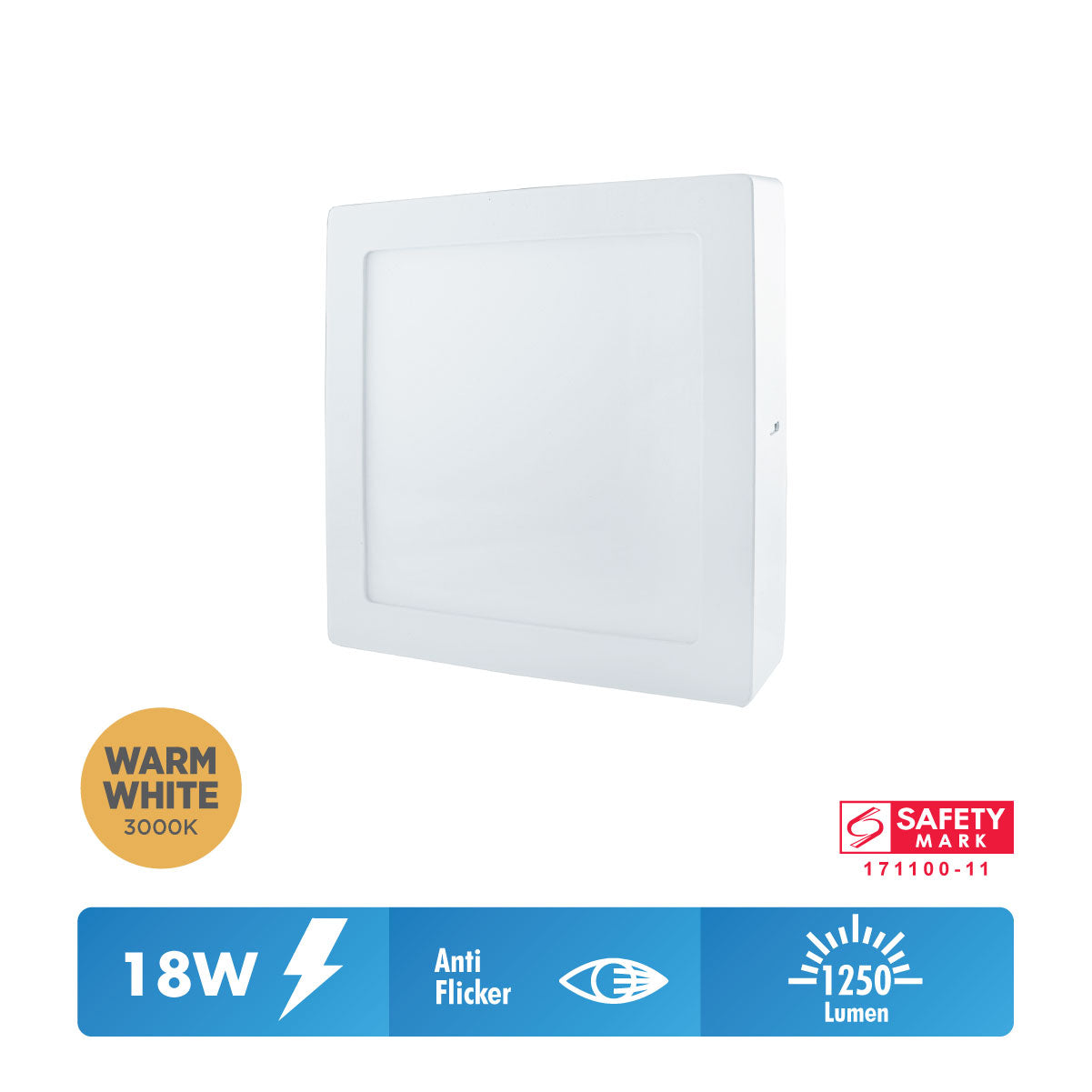 Daiyo LPS 79-WW 18W LED Surfaced Panel Light Square Shape (Warm White)