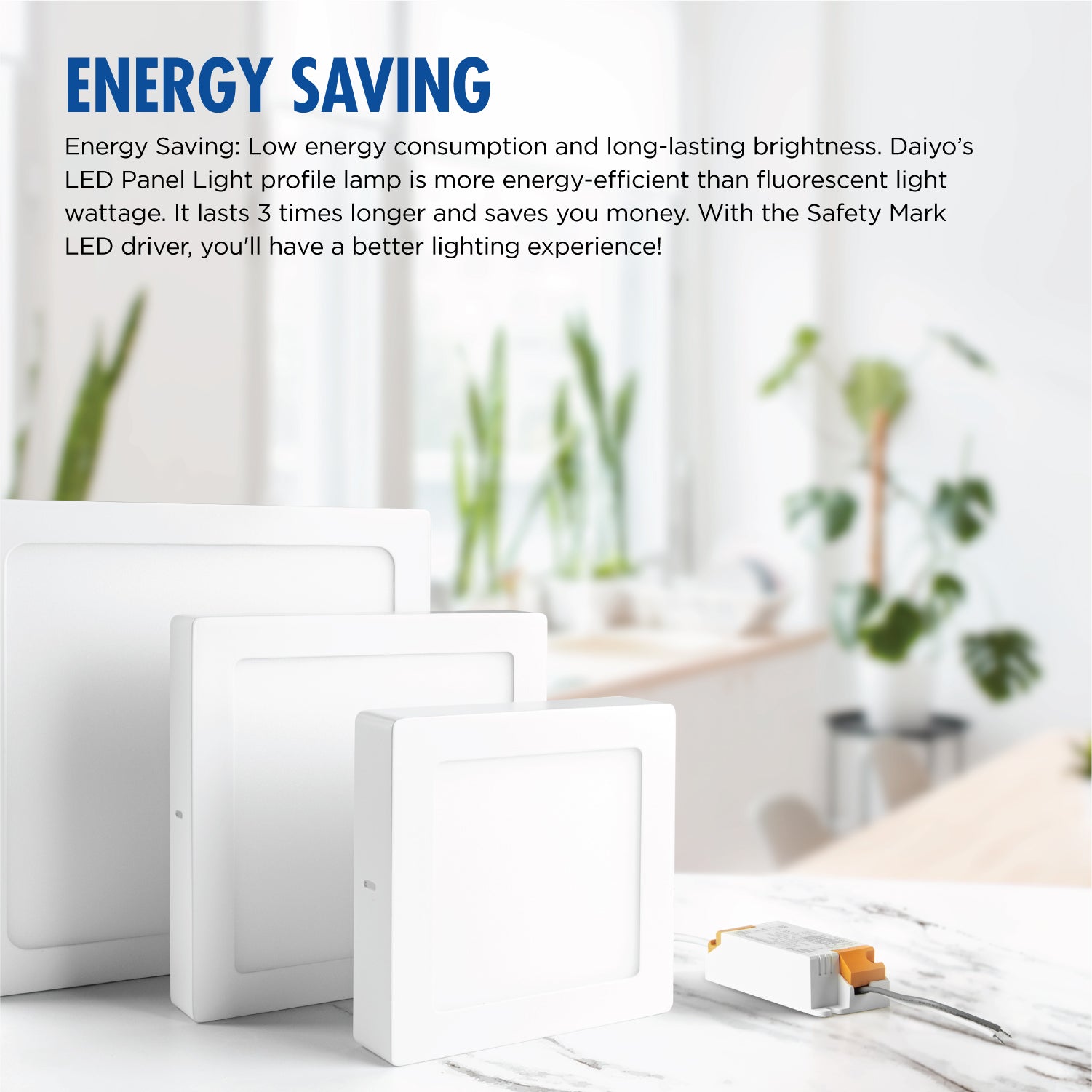 Daiyo LPS 75-DL 12W LED Surfaced Panel Light Square Shape (Day Light)