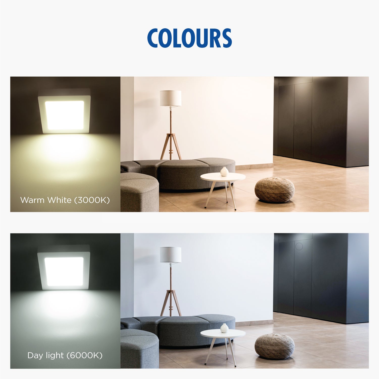 Daiyo LPS 79-WW 18W LED Surfaced Panel Light Square Shape (Warm White)