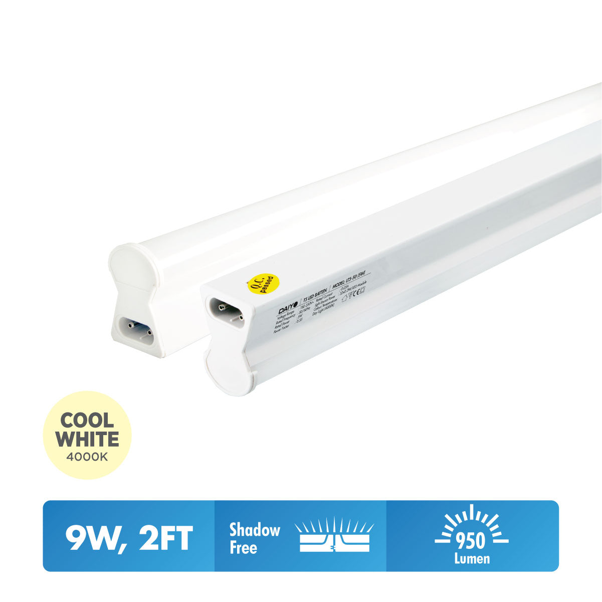 Daiyo LT5-51-CW 9W LED T-5 Batten Light (Cool White)