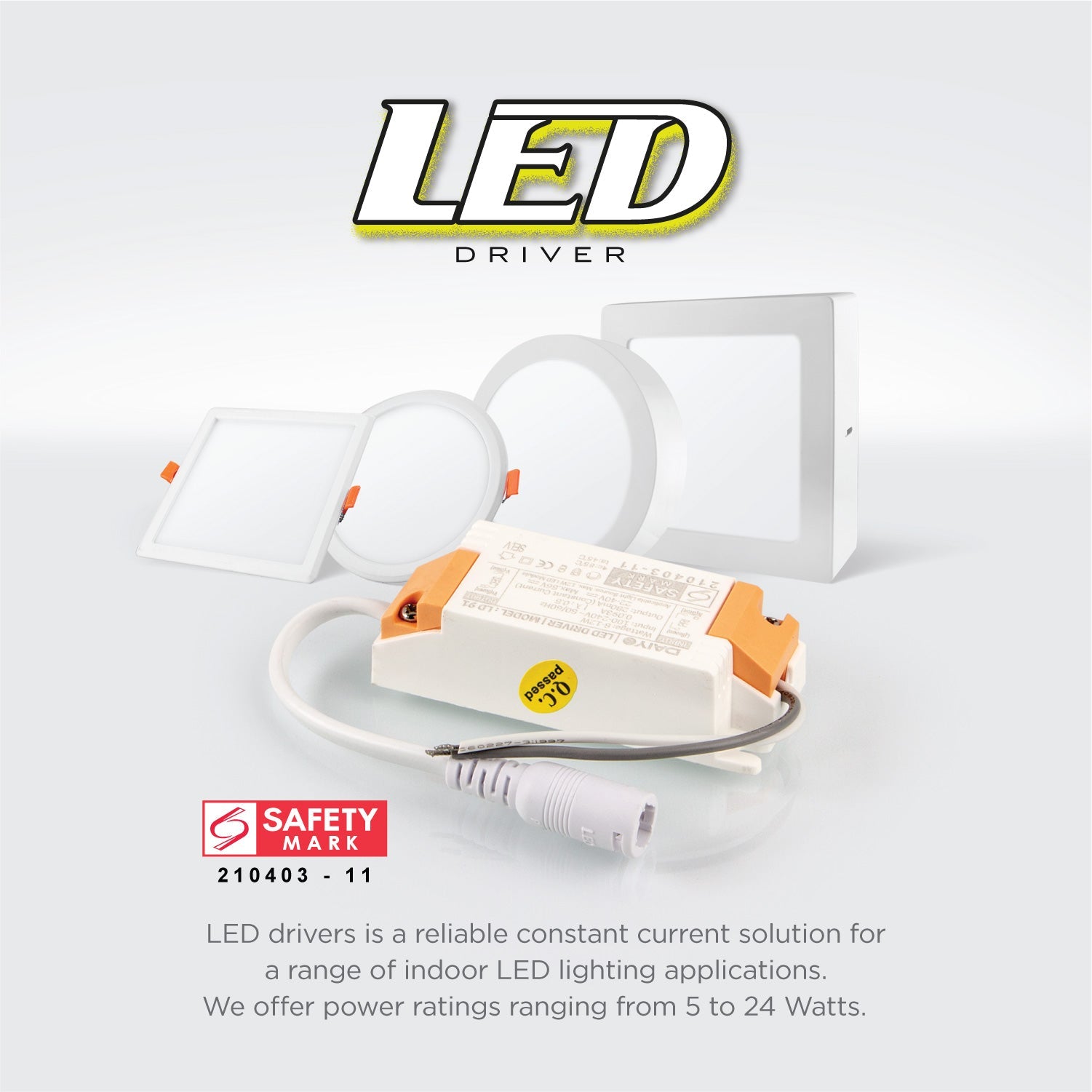 Daiyo LD 91 8-12W LED Driver / 5521 DC Plug 280mA