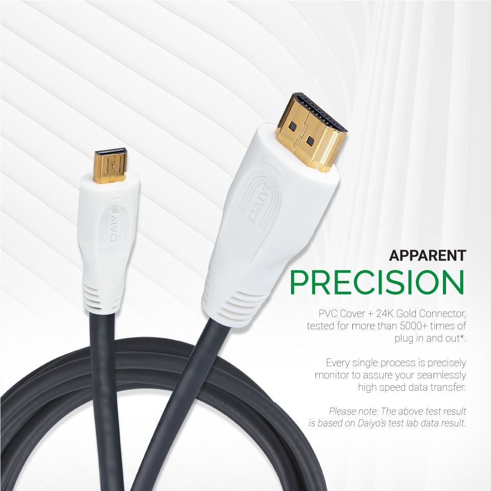 Daiyo TA 5668 Digital 4K Micro HDMI Cable 3.0m