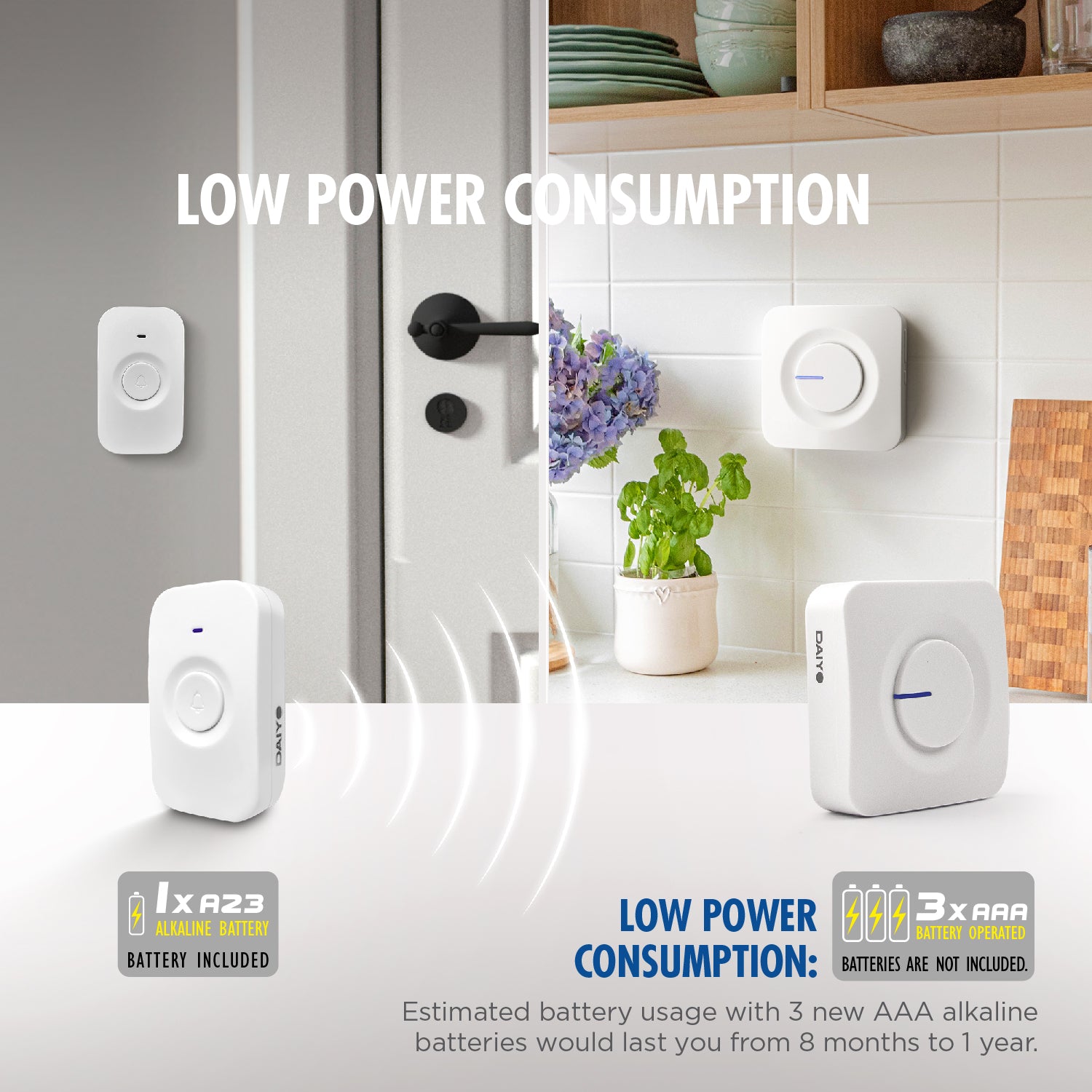 Daiyo DDB 52W Wireless Digital Door Bell (Battery)