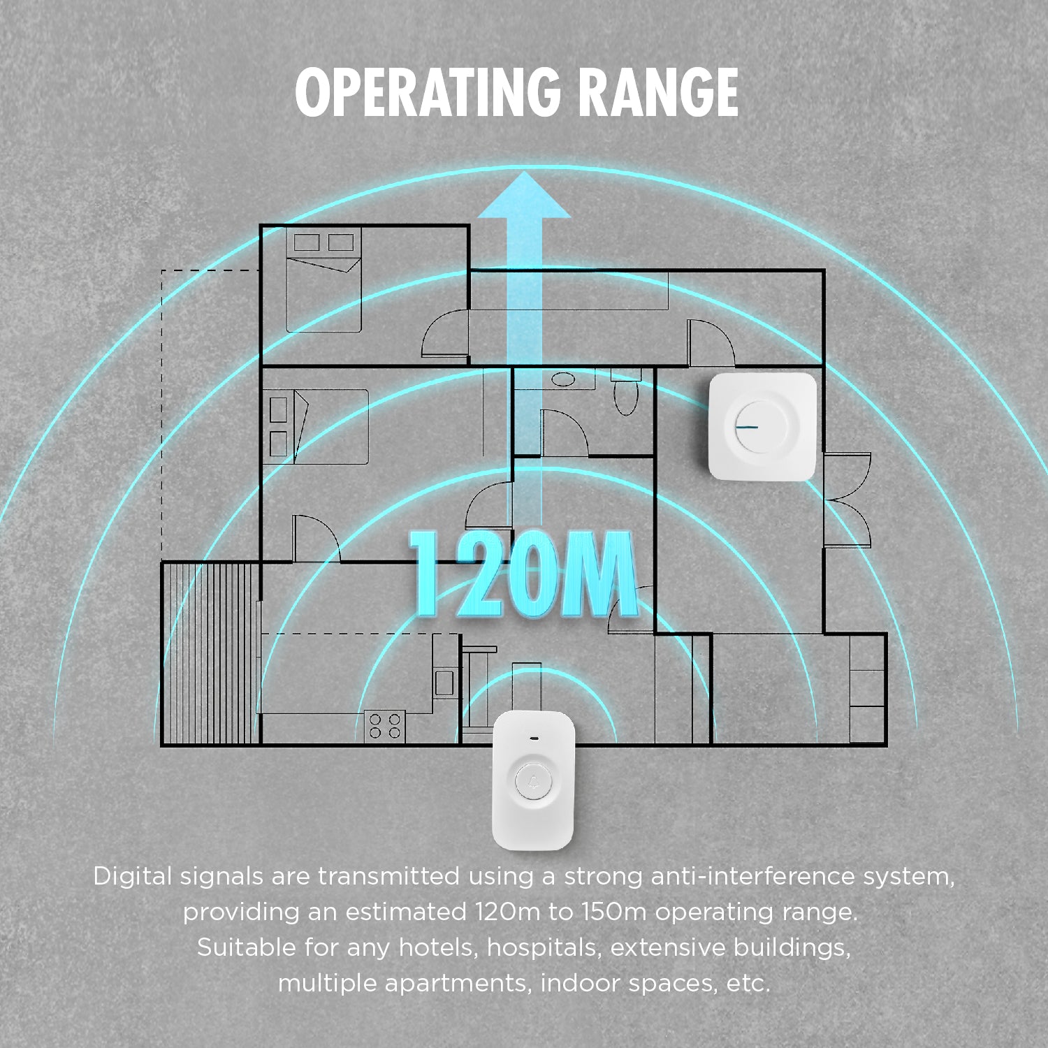 Daiyo DDB 52W Wireless Digital Door Bell (Battery)