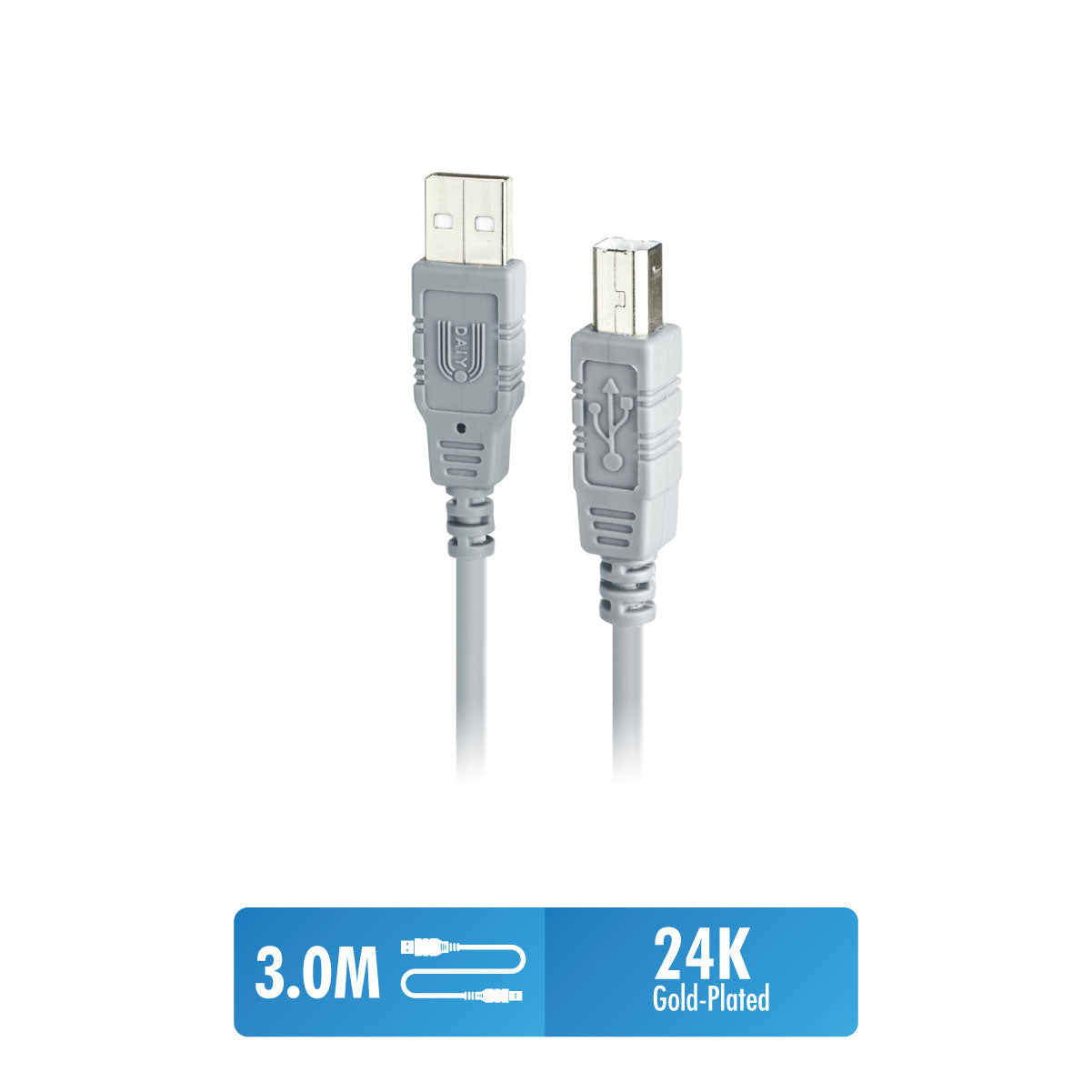 Daiyo CP 2502 USB 2.0 A Male to B Male Printer Cable 3m
