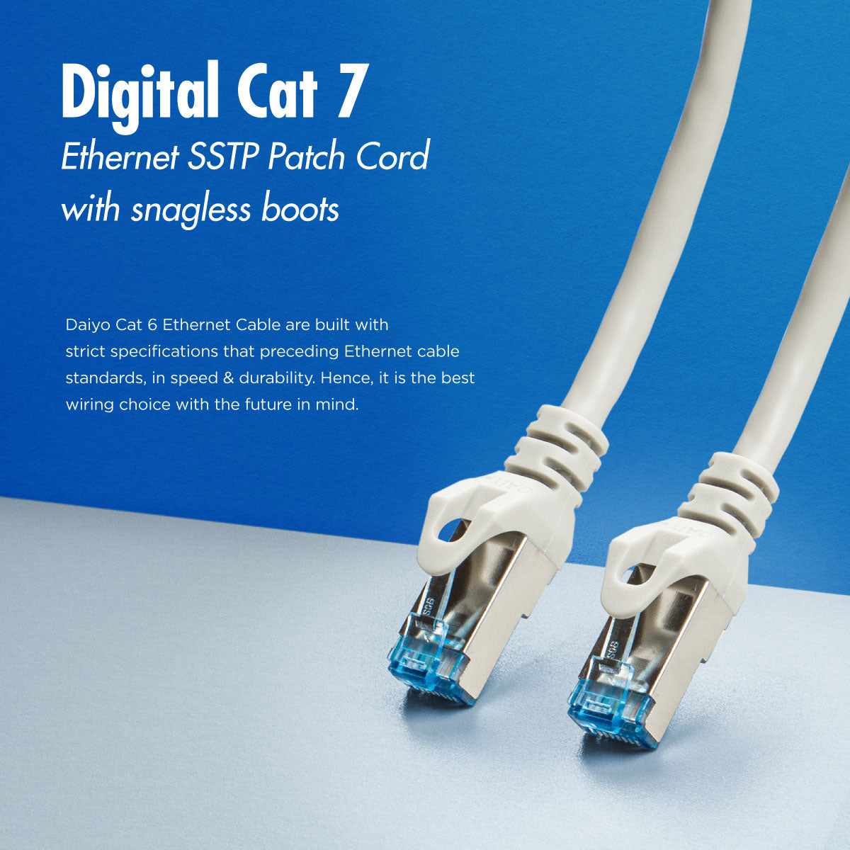 Daiyo CP 2554 SSTP Patch Cord Cat 7 Gigabit Ethernet 10m