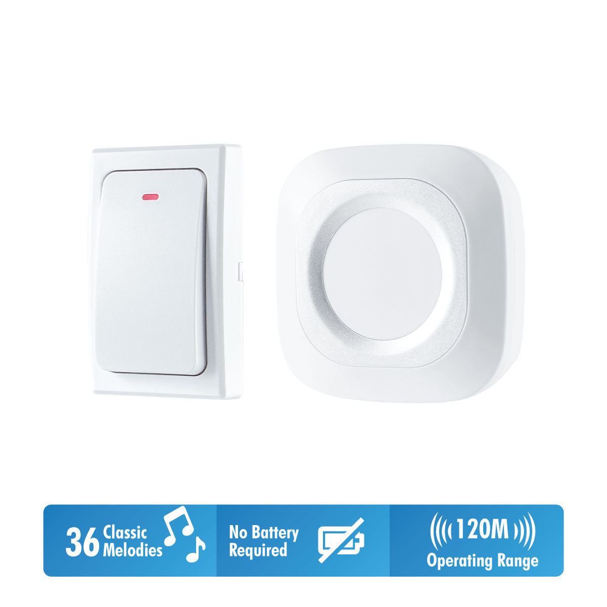 Daiyo DDB 49W Wireless Digital Kinetic Doorbell (Battery Free Switch)