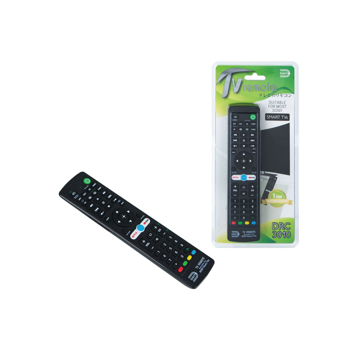 Daiyo DRC 3010 Remote Control for Sony Smart TVs