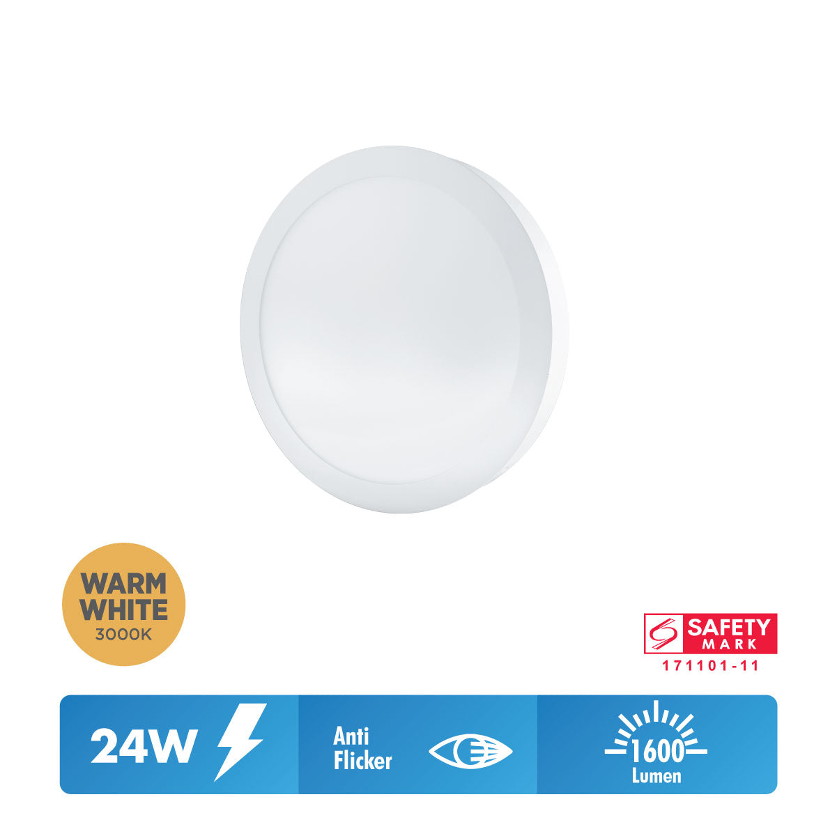 Daiyo LPR 151-WW 24W LED Surfaced Panel Light Round Shape (Warm White)