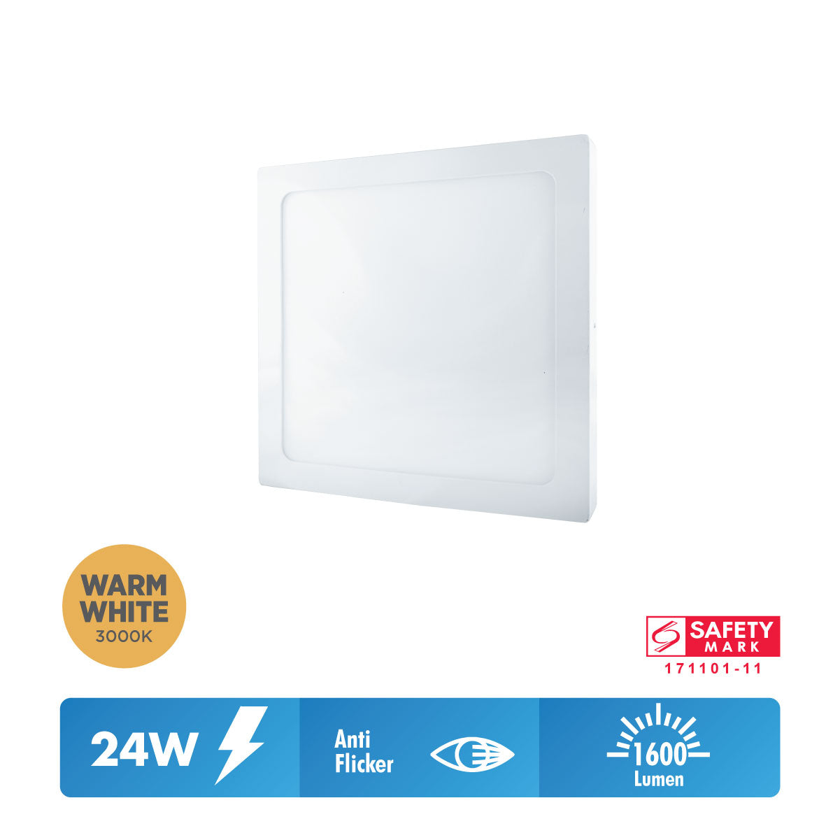 Daiyo LPS 153-WW 24W LED Surfaced Panel Light Square Shape (Warm White)