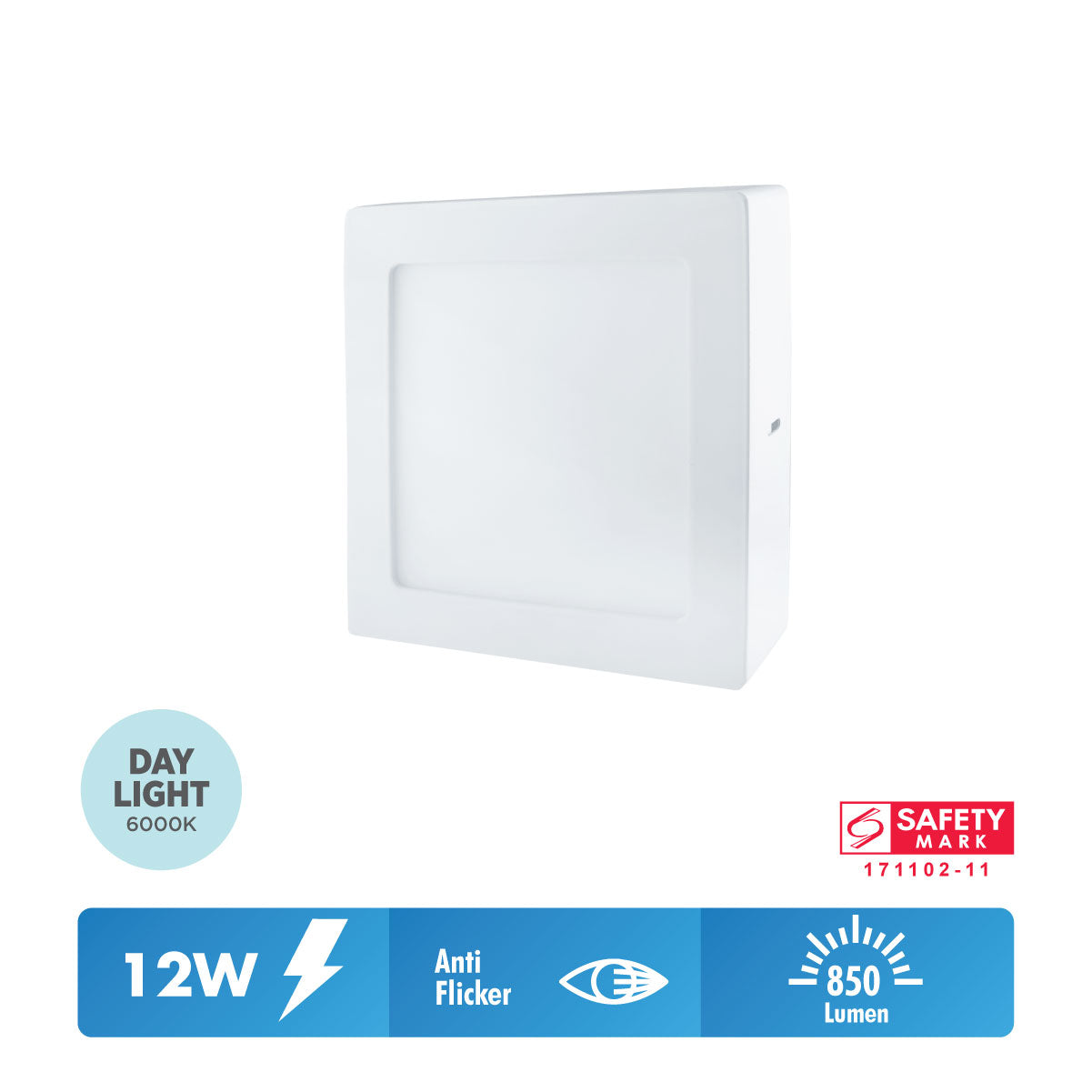 Daiyo LPS 75-DL 12W LED Surfaced Panel Light Square Shape (Day Light)